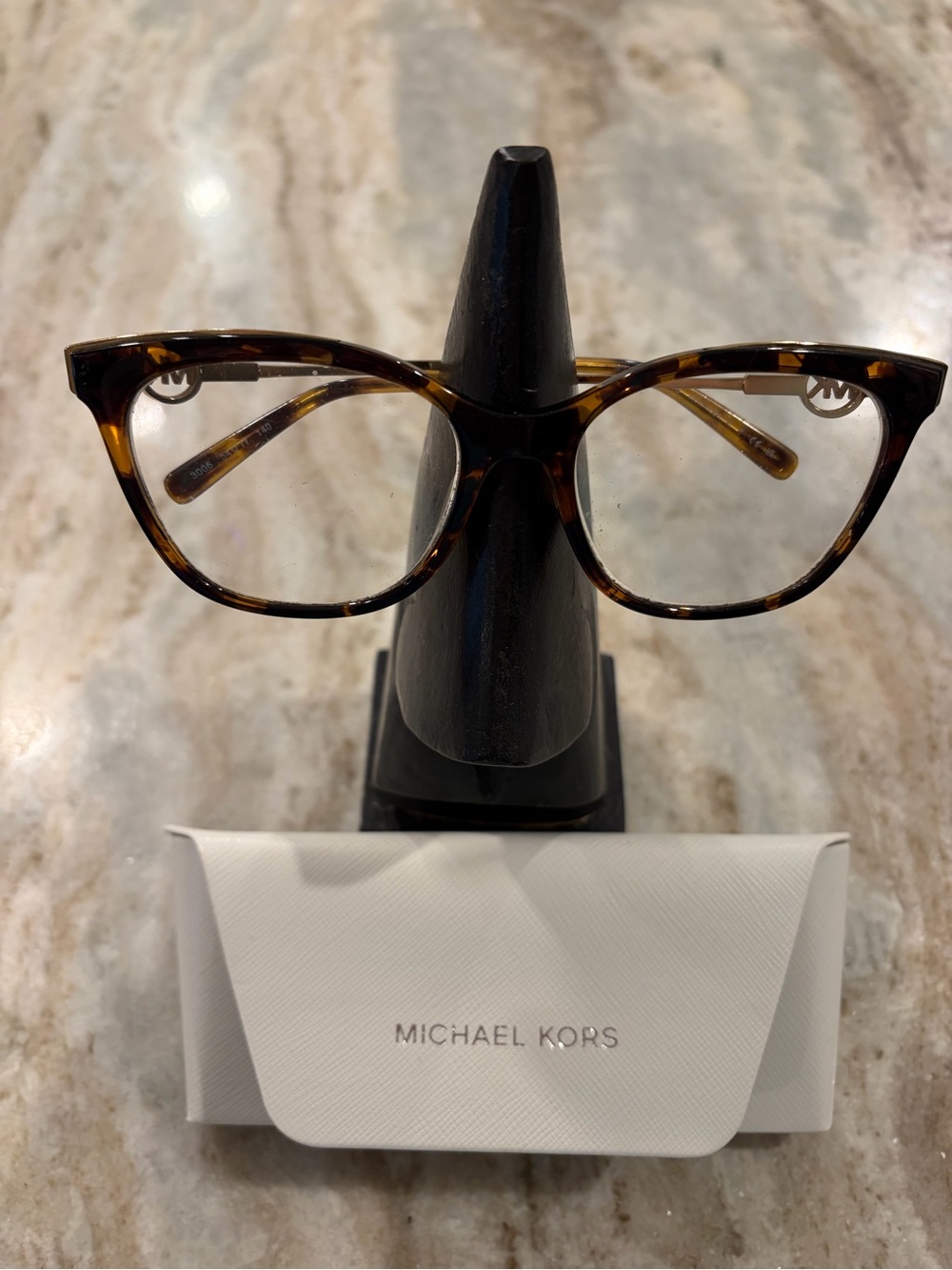 Michael Kors Tortoiseshell Eyeglasses Frame model Rome 3006 with case
